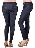 Leggings i jeansimitation, långa
